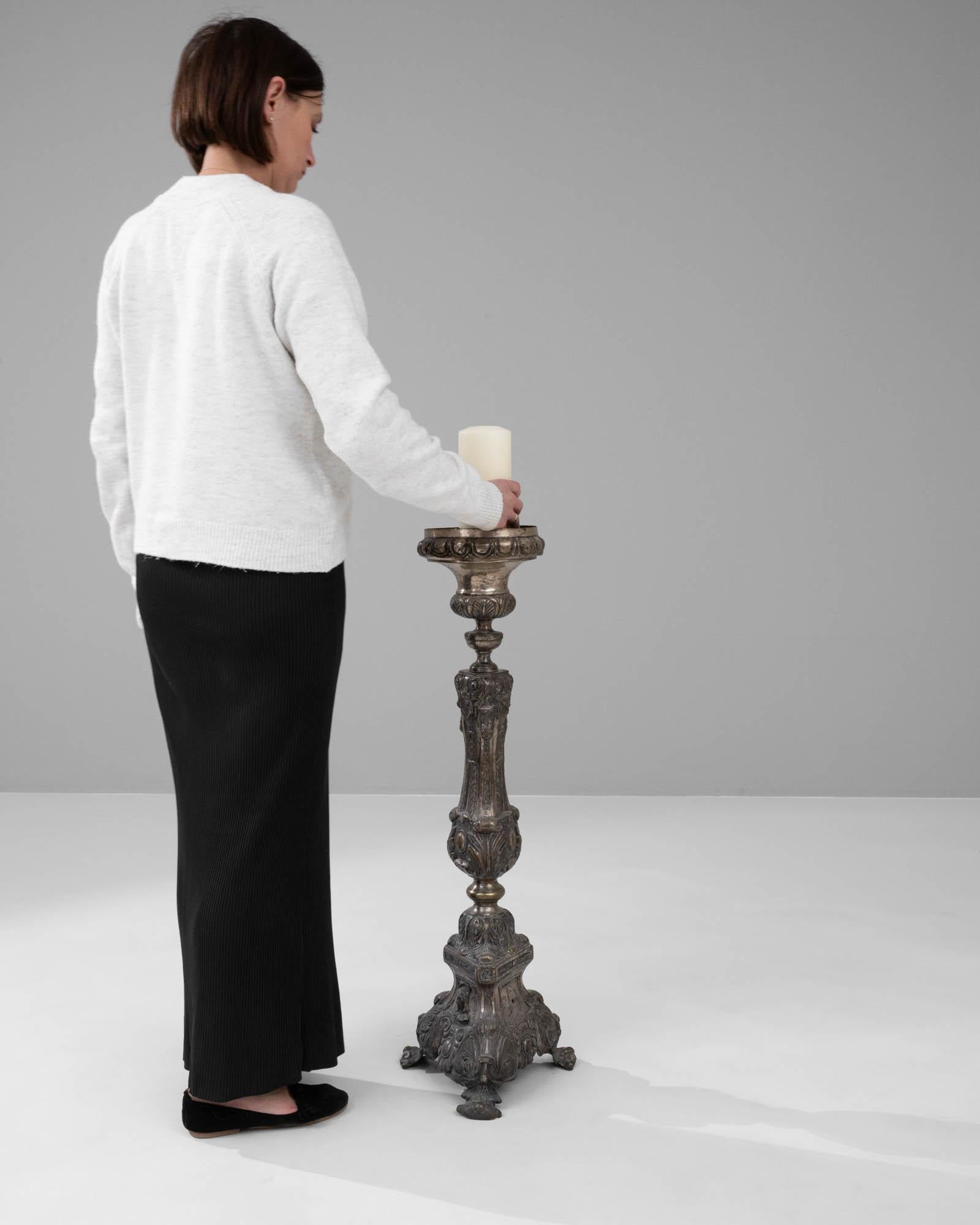 20th Century French Metal Candlestick In Good Condition For Sale In High Point, NC