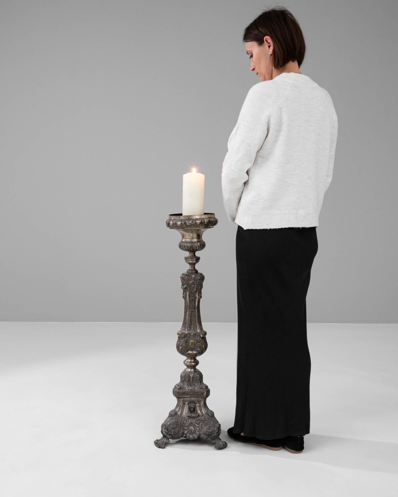 20th Century French Metal Candlestick For Sale 3