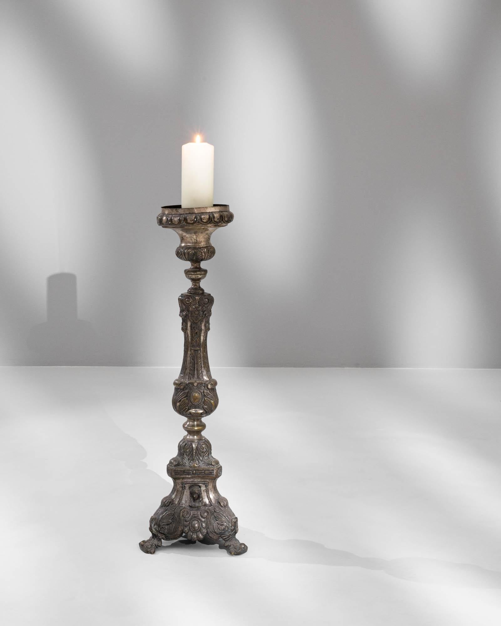 20th Century French Metal Candlestick For Sale 4