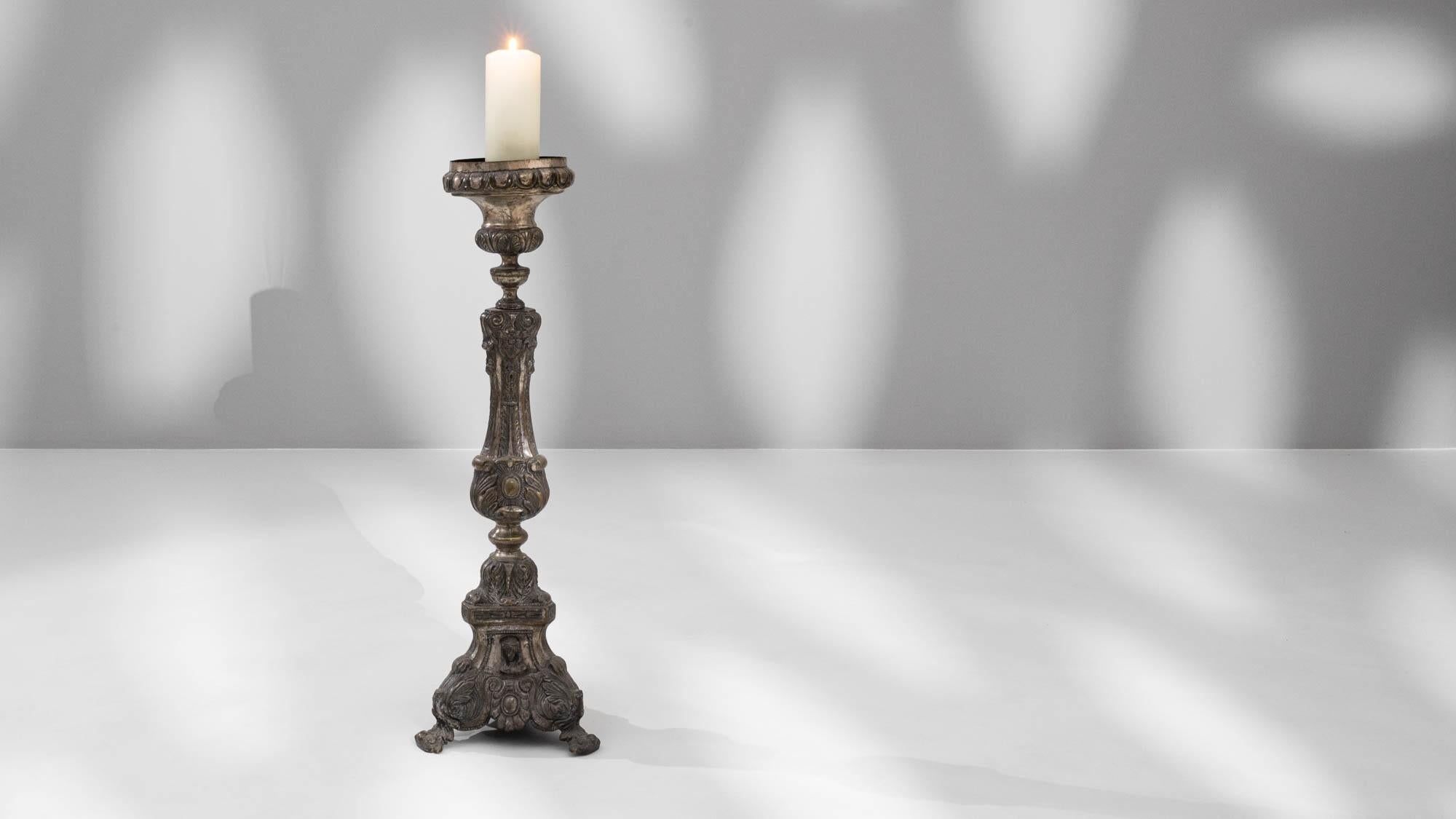 20th Century French Metal Candlestick For Sale 5