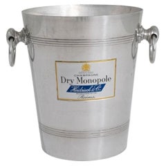 20th Century French Metal Champagne Bucket, Larger Form