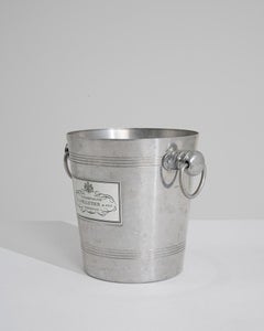 20th Century French Metal Champagne Bucket with Side Handles