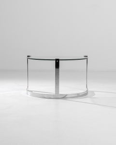 Table basse de style « Mid-Century Modern », verre et métal, France, vers 1960