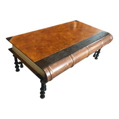 Vintage 20th Century French Metal Coffee Table Like a Book, 1980s
