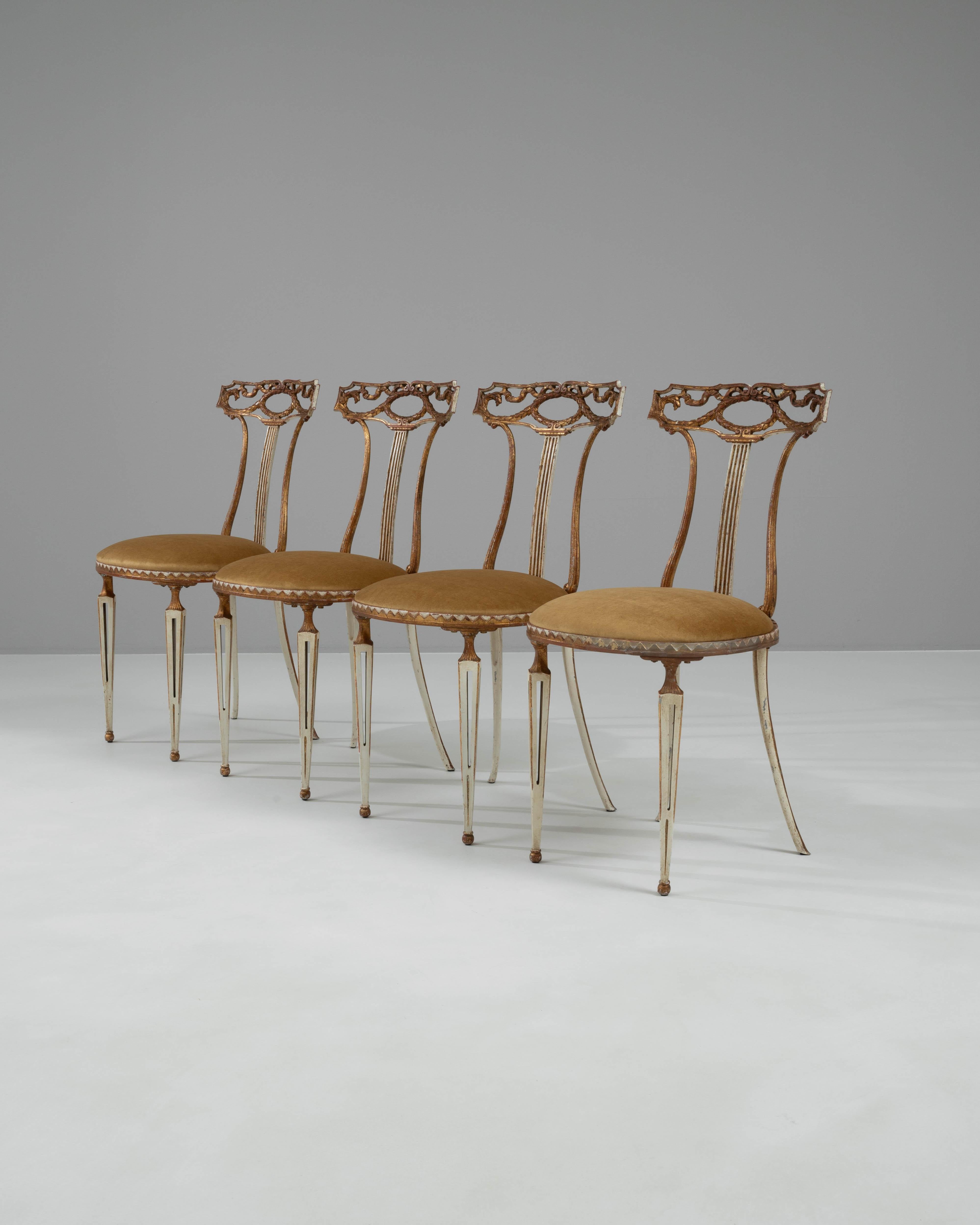 Chaises de salle à manger en métal du 20e siècle, ensemble de 4 en vente 5