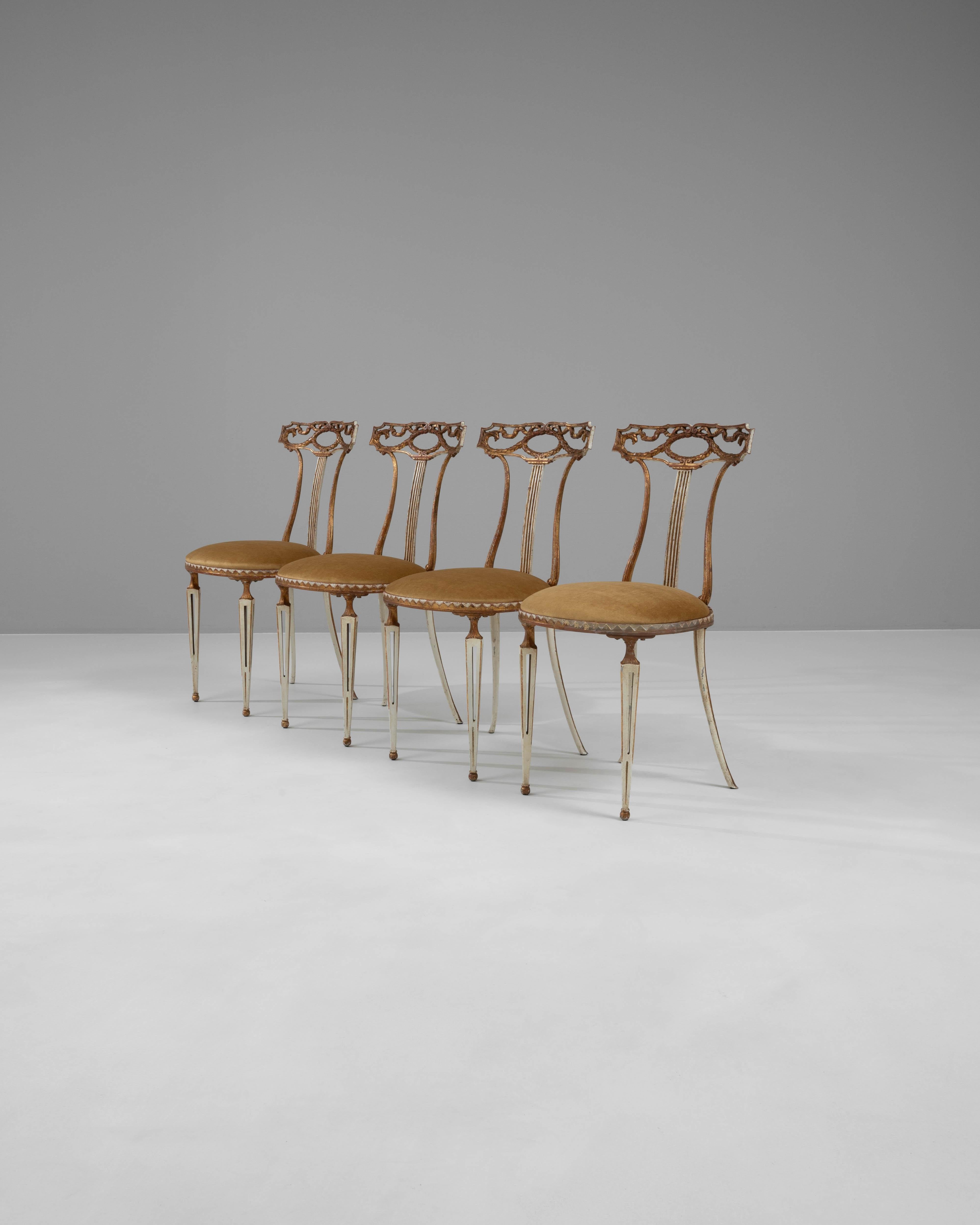20th Century French Metal Dining Chairs, Set of 4 For Sale 9