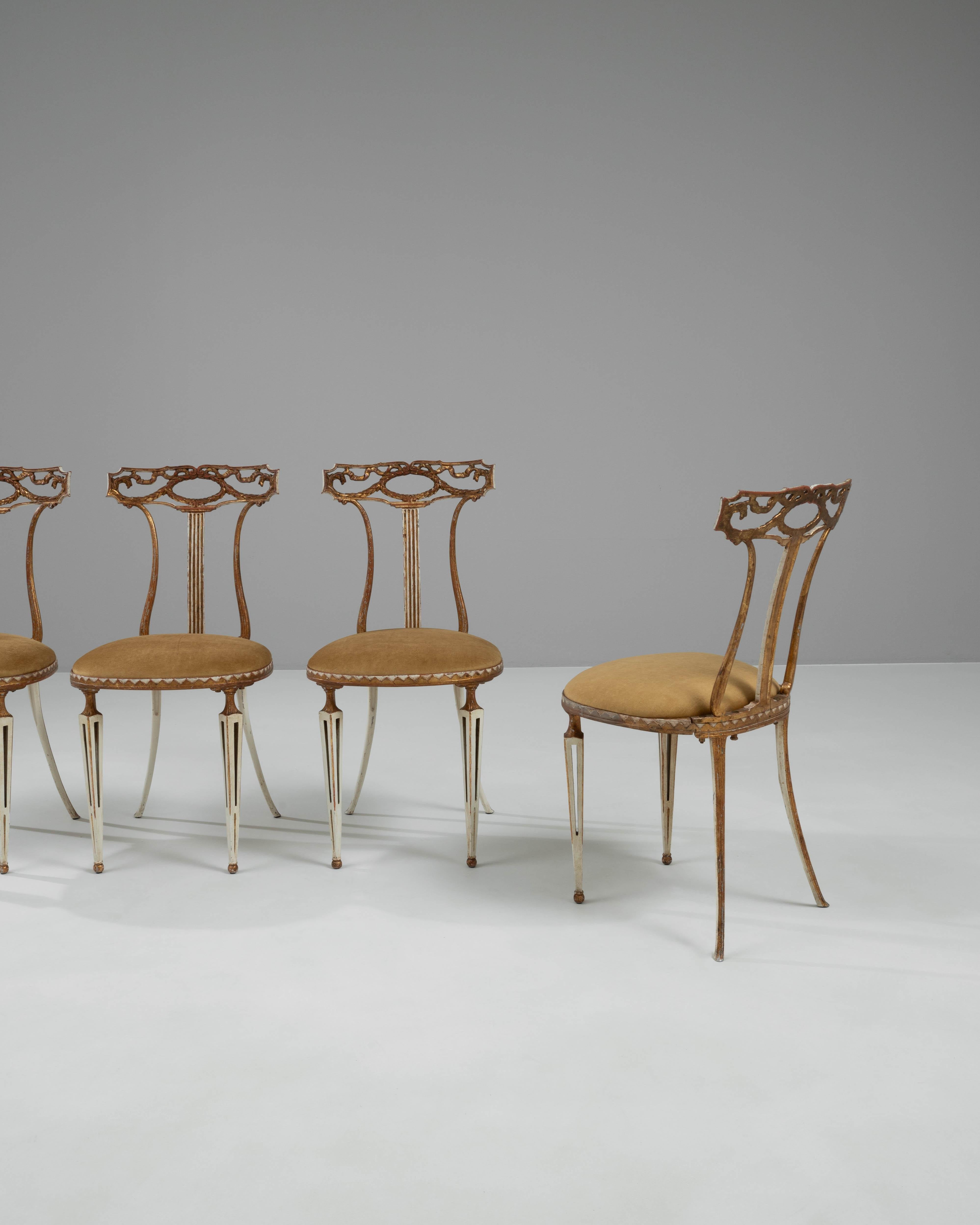Chaises de salle à manger en métal du 20e siècle, ensemble de 4 Bon état - En vente à High Point, NC