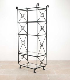 20th Century French Metal Etagère Display Shelves