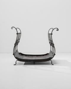 20th Century French Metal Fire Log Stand