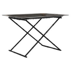 20th Century French Metal Folding Coffee Table