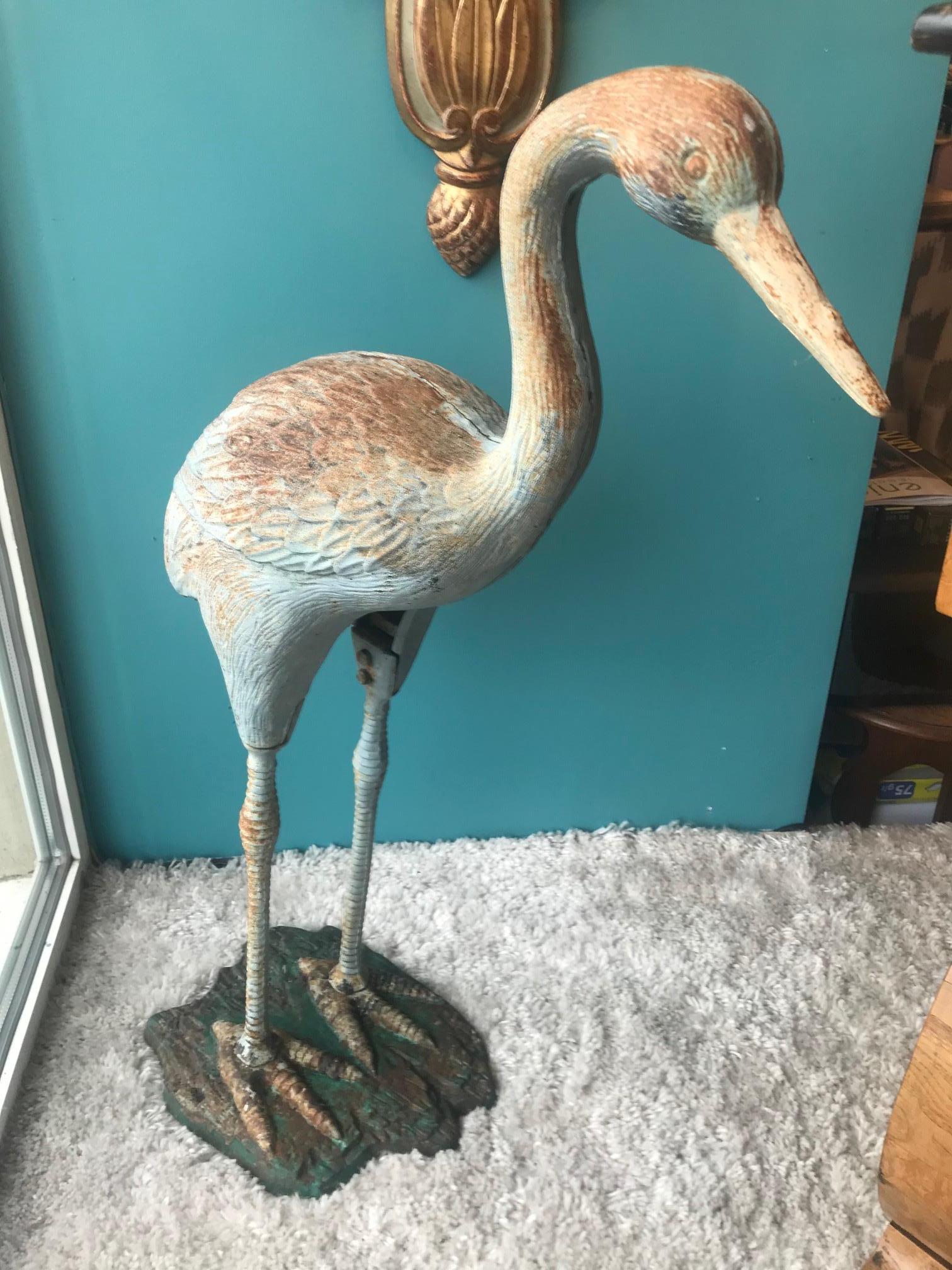 20th Century French Metal Heron, 1930s For Sale 3