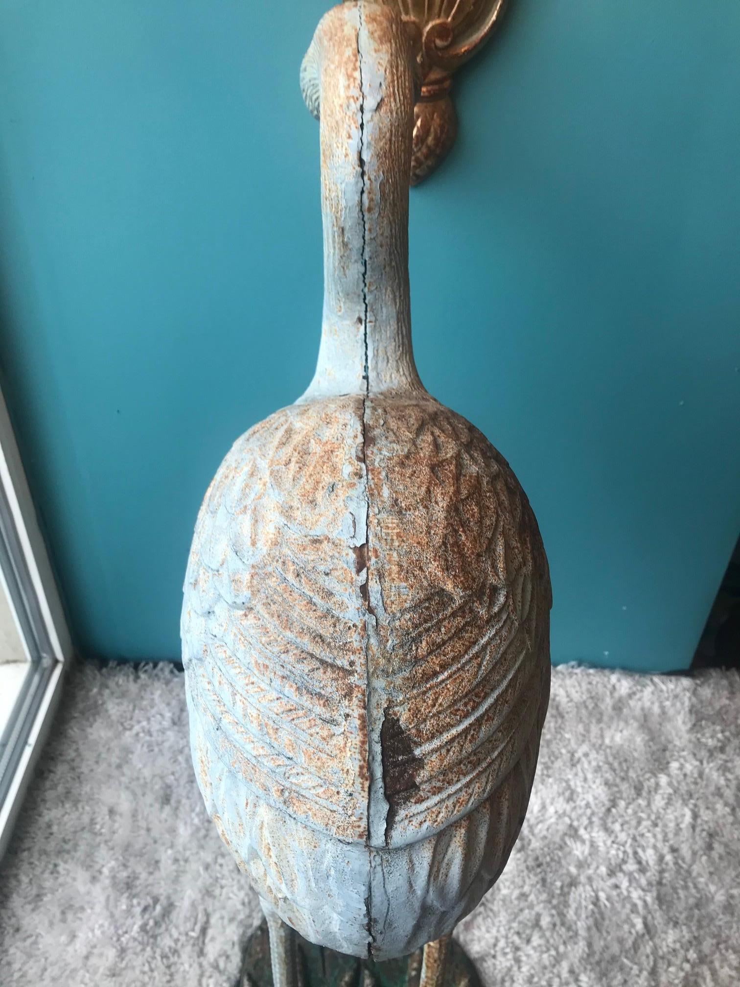 20th Century French Metal Heron, 1930s For Sale 1