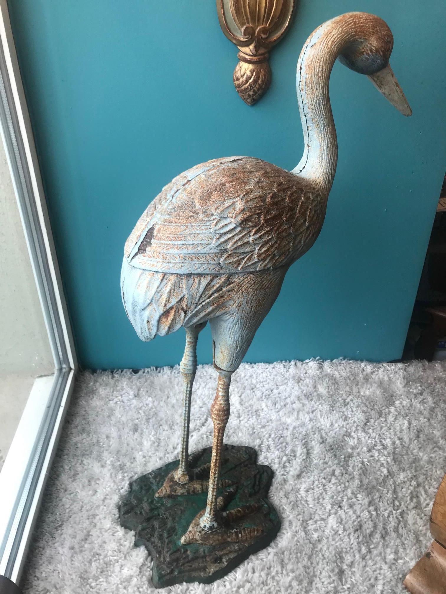 20th Century French Metal Heron, 1930s For Sale 2