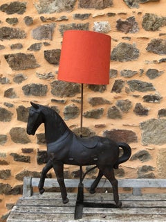 20th Century French Metal Horse Floor Lamp, 1950s