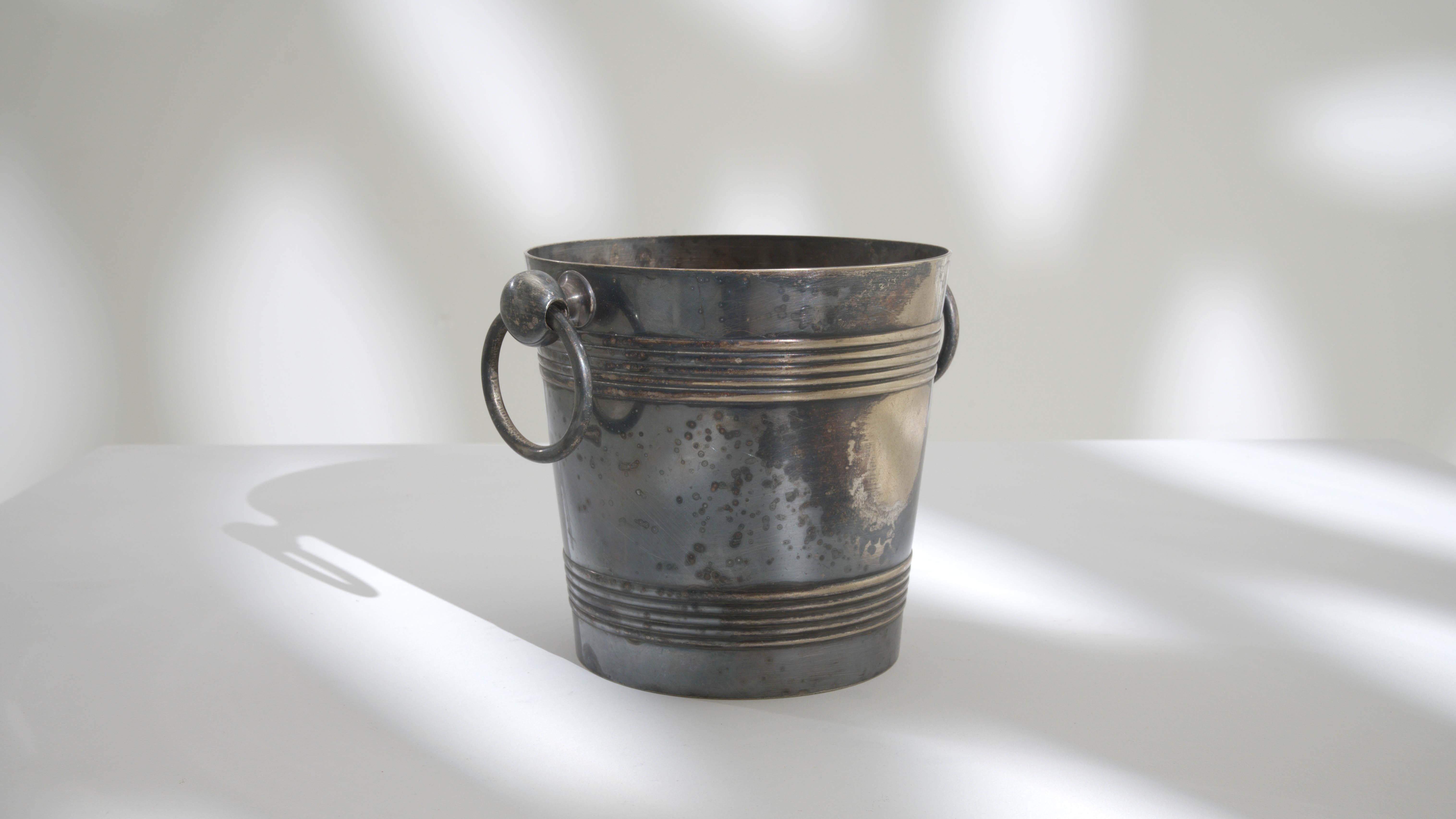 20th Century French Metal Ice Bucket For Sale 3