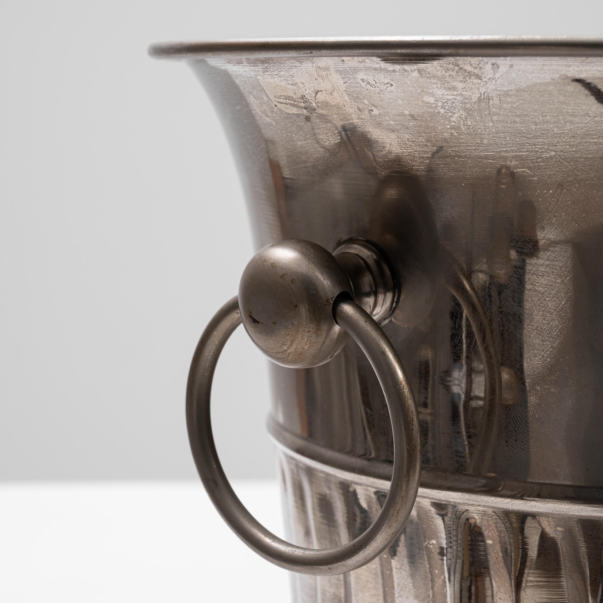 20th Century French Metal Ice Bucket For Sale 4