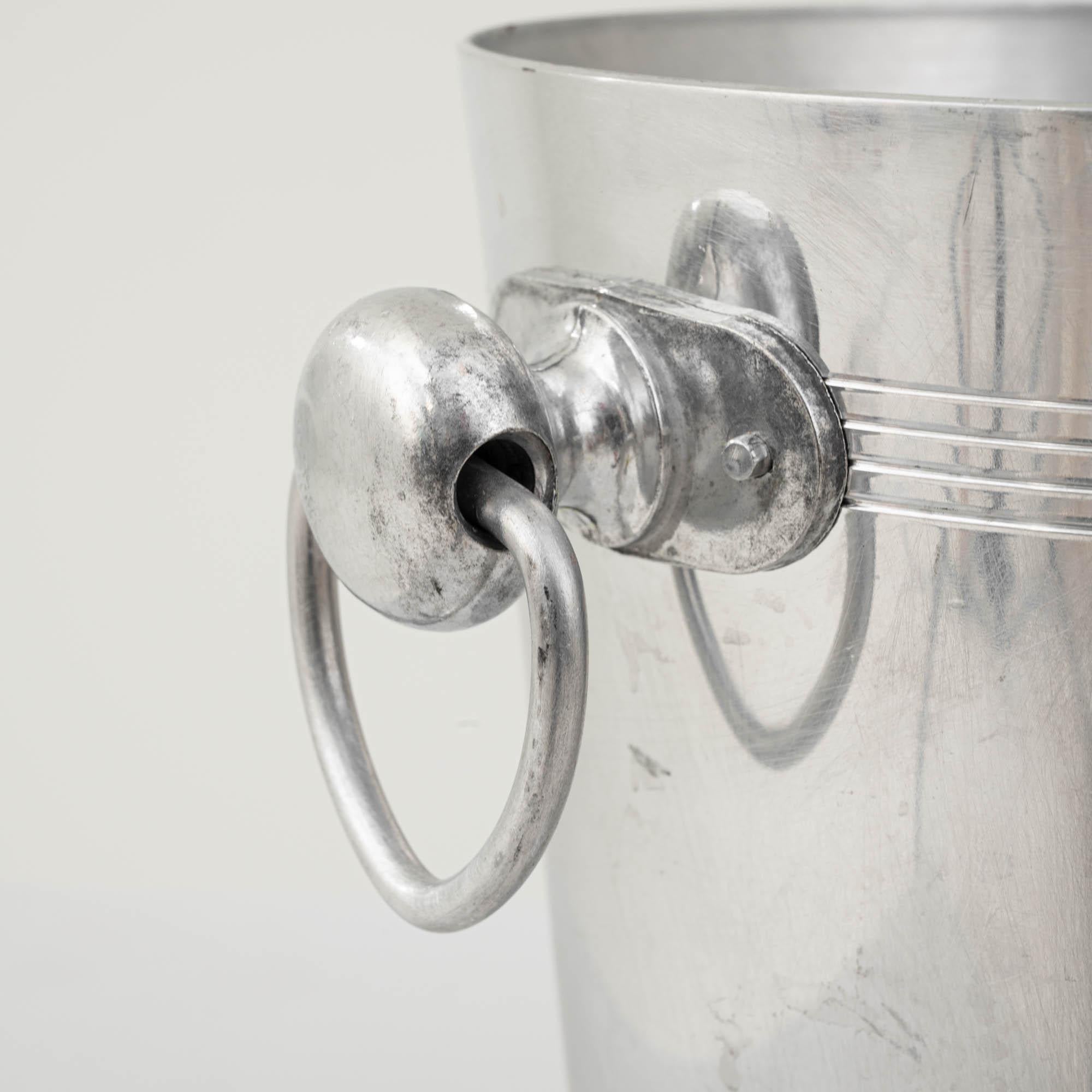 20th Century French Metal Ice Bucket 4