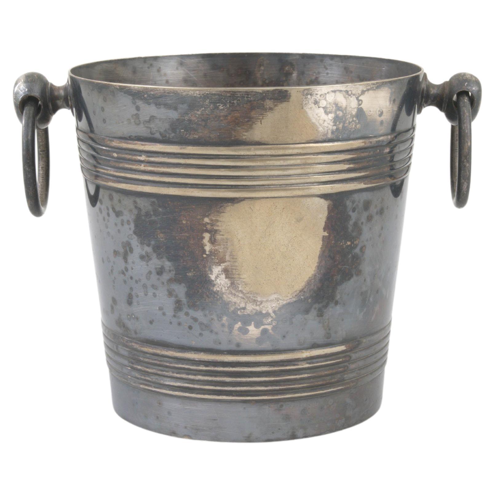 20th Century French Metal Ice Bucket For Sale