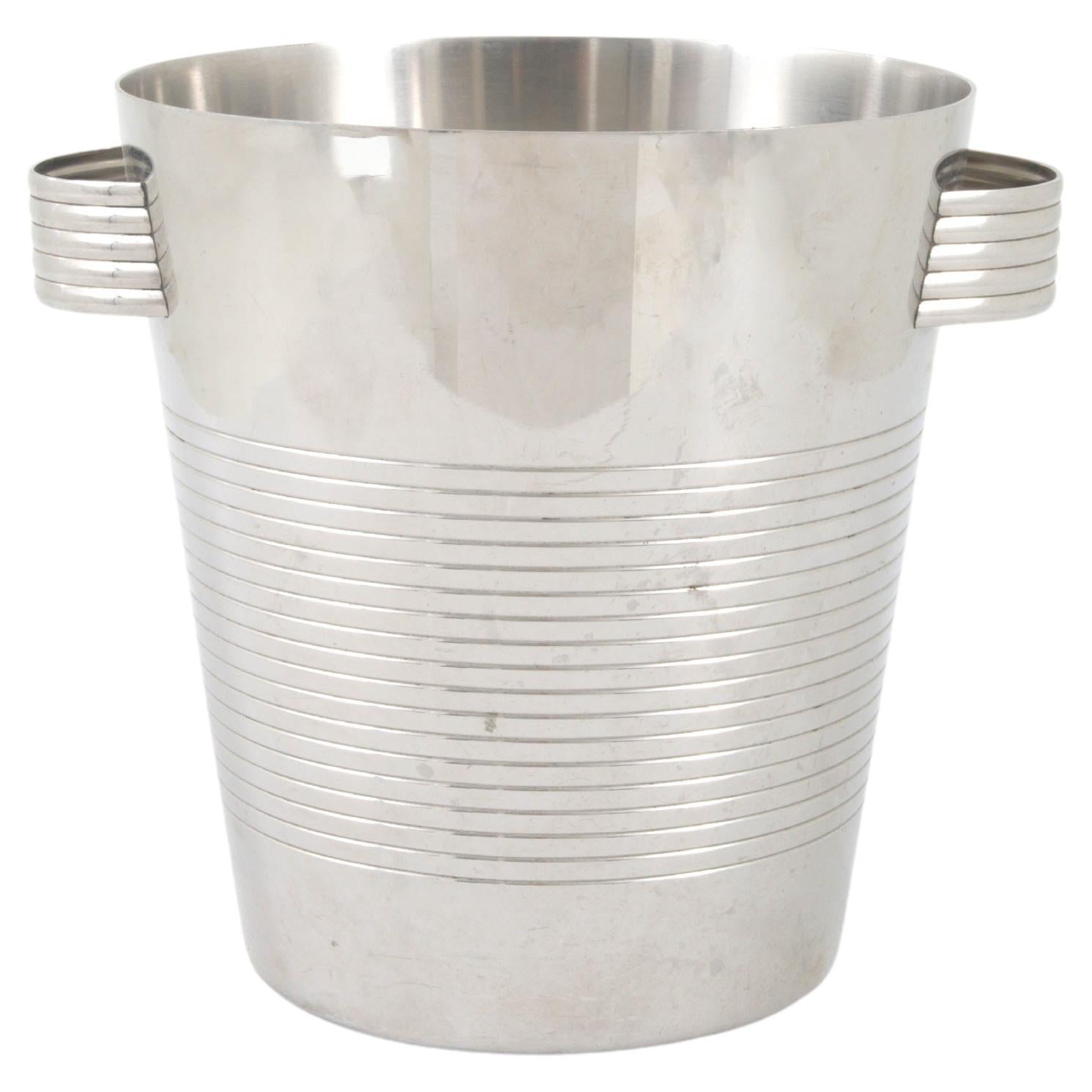 20th Century French Metal Ice Bucket For Sale