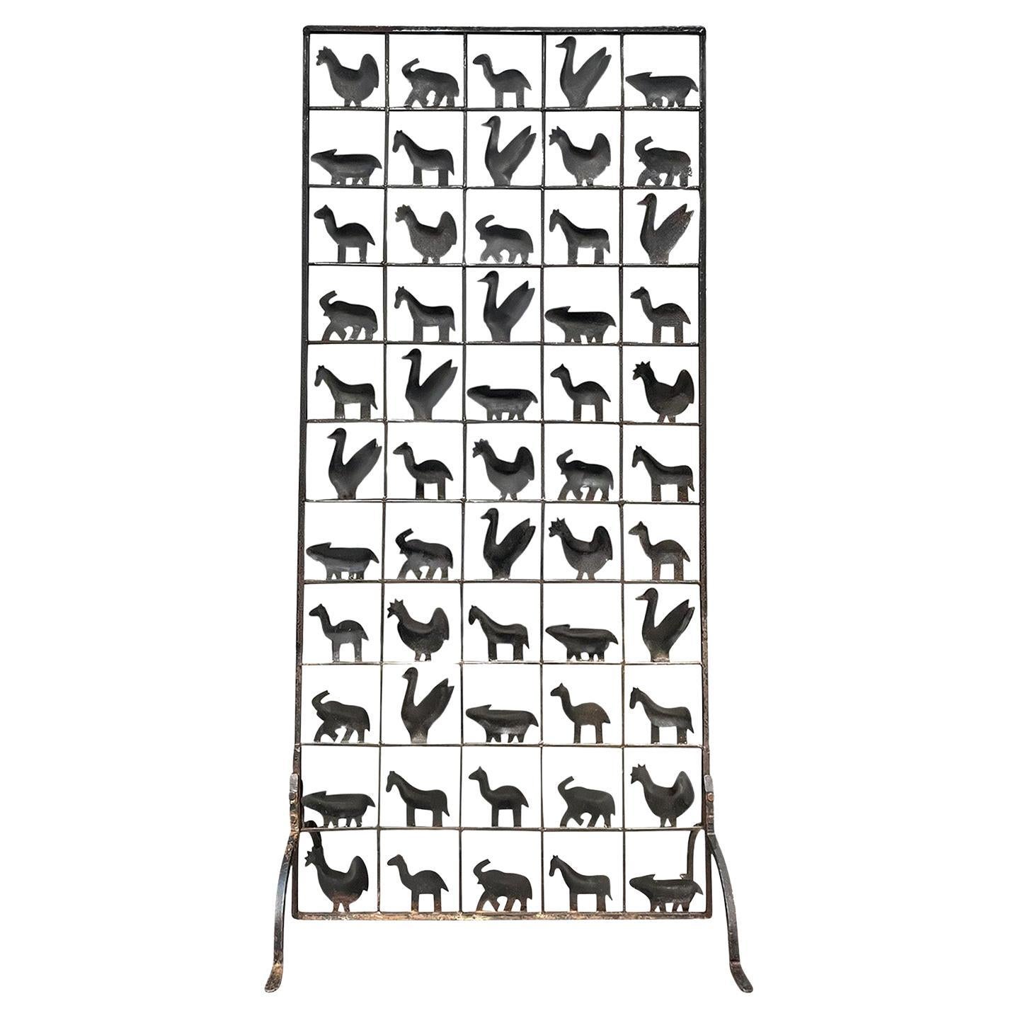 Paravent français du 20e siècle par Atelier de Marolles 
Jean Touret