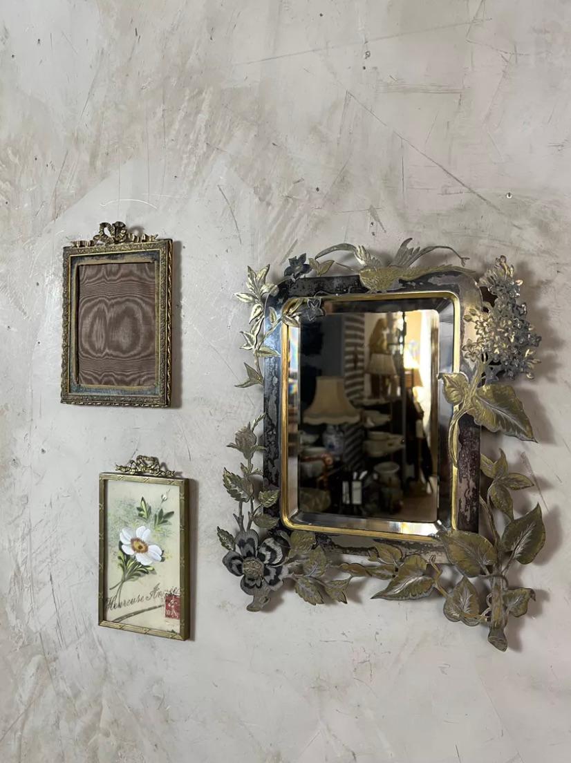20th century French Metal Mirror, 1900s For Sale 1