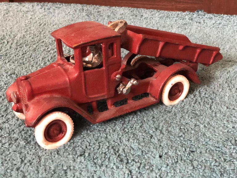 20th Century French Metal Model of a Red Toy Lorry Truck For Sale at 1stDibs