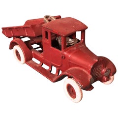 20th Century French Metal Model of a Red Toy Lorry Truck