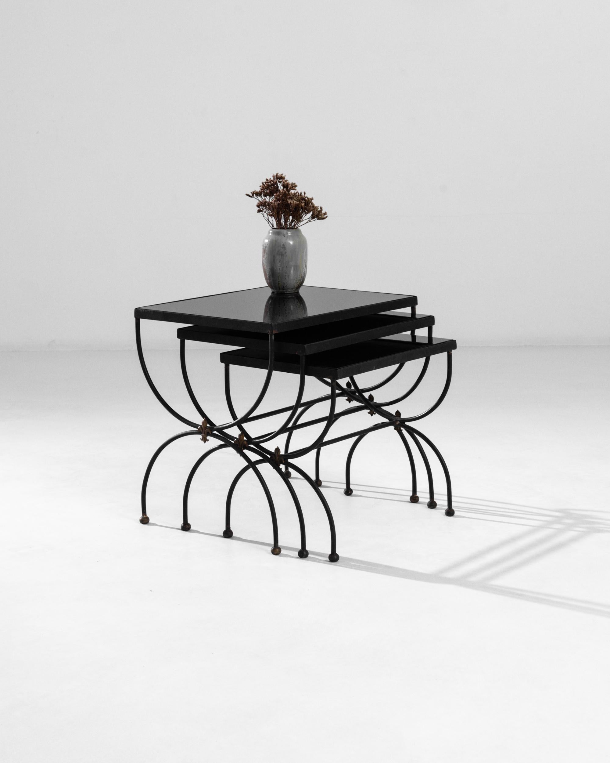 20th Century French Metal Nesting Table at 1stDibs