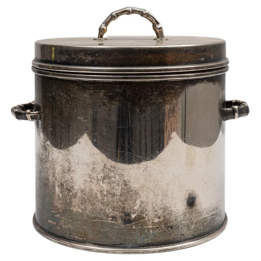 20th Century French Metal Pot With Lid For Sale