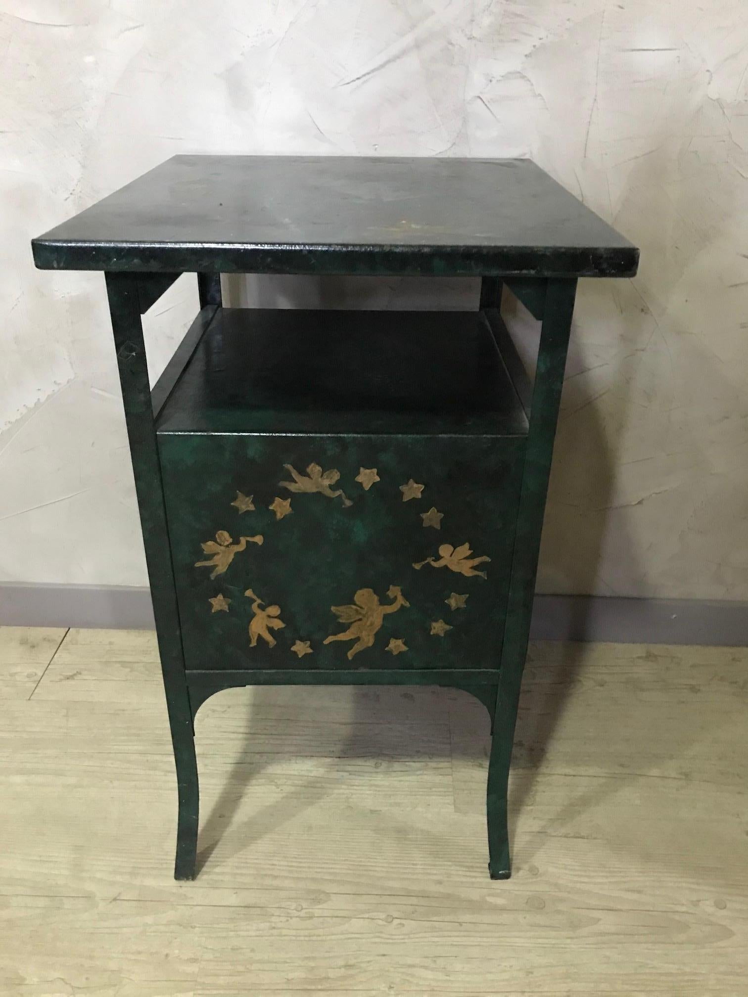 Early 20th Century 20th Century French Metal Rolling Nurse Storage Cabinet, 1920s