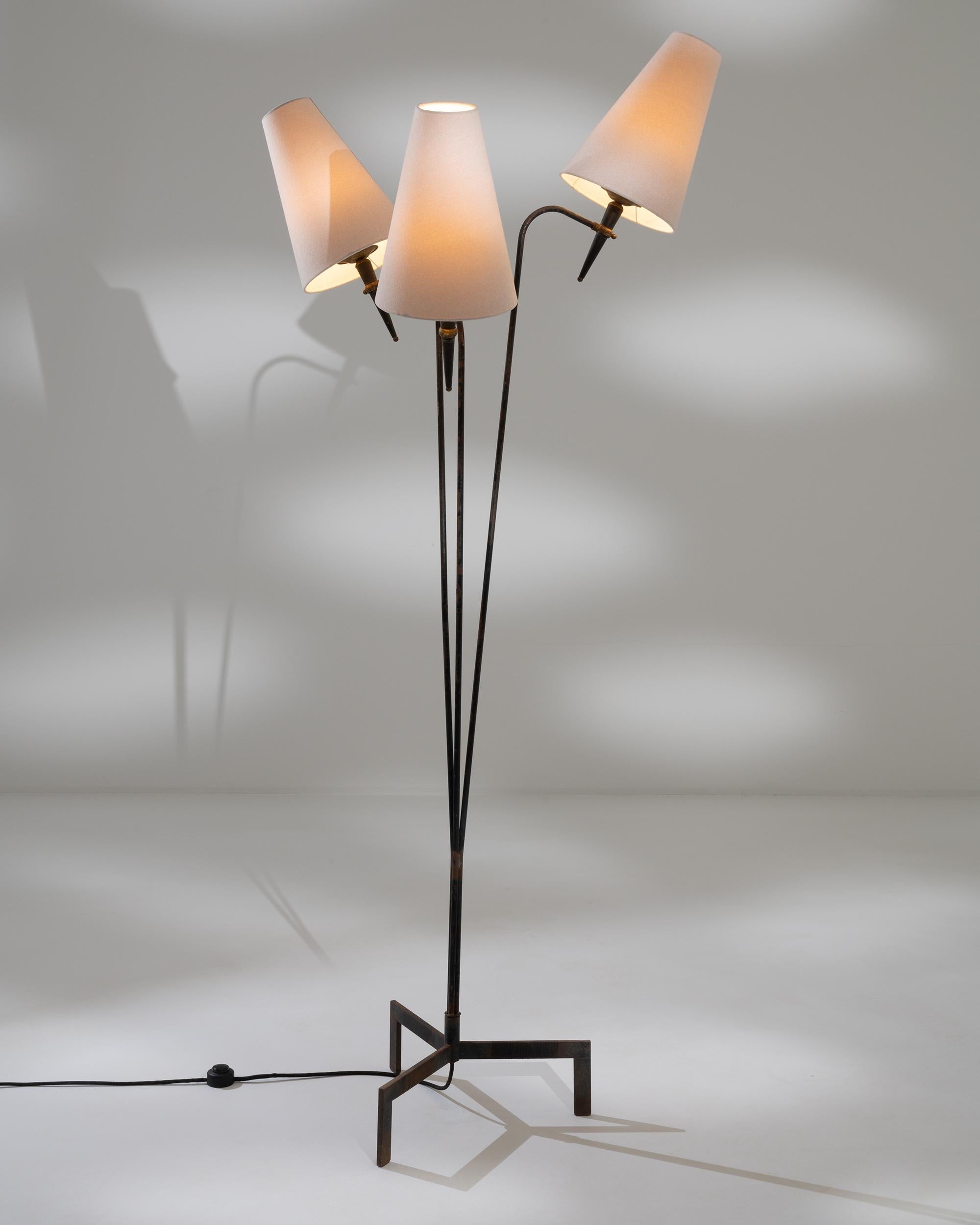 20th Century French Metal Tripod Floor Lamp 6
