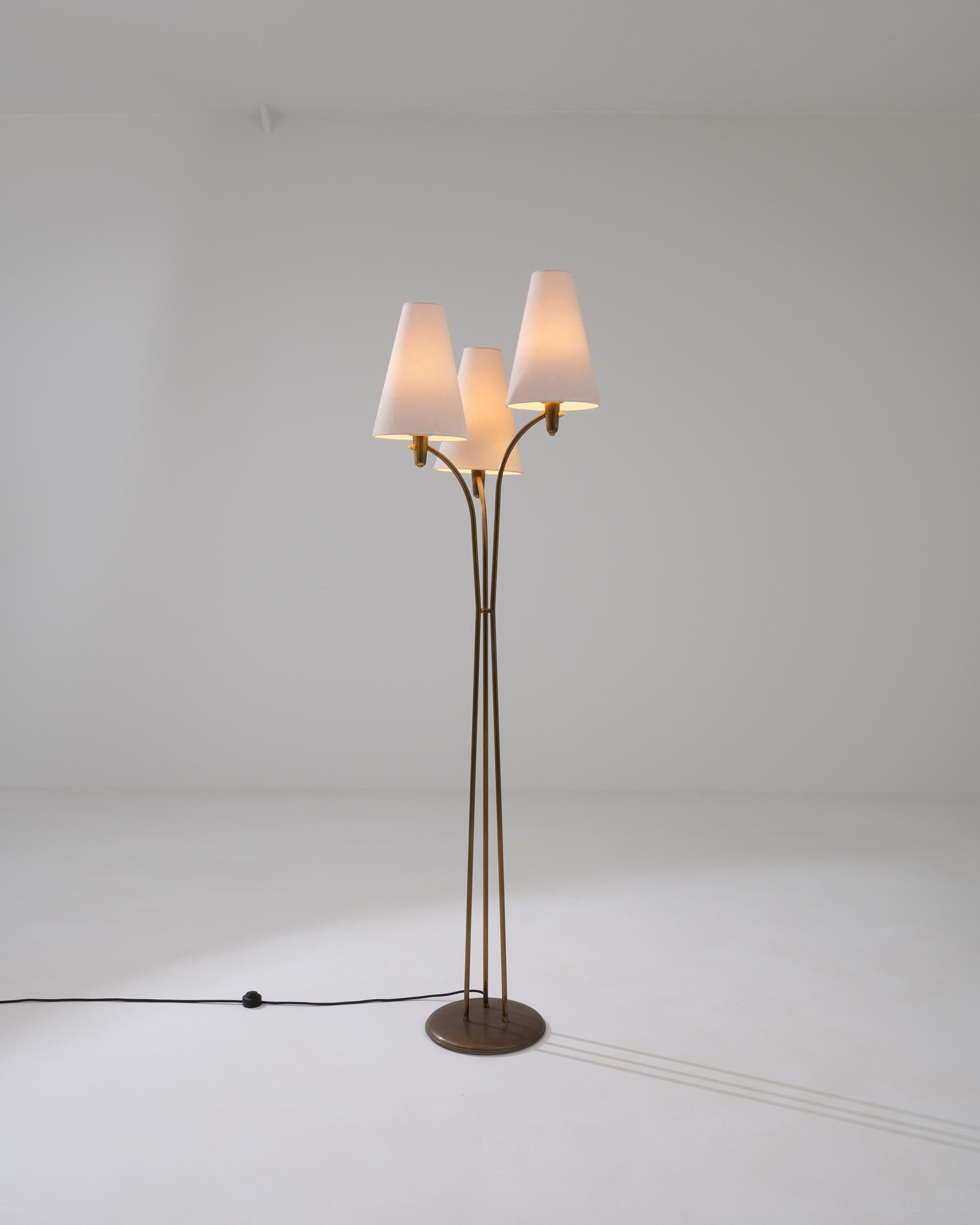 Mid-Century Modern 20th Century French Metal Tripod Floor Lamp