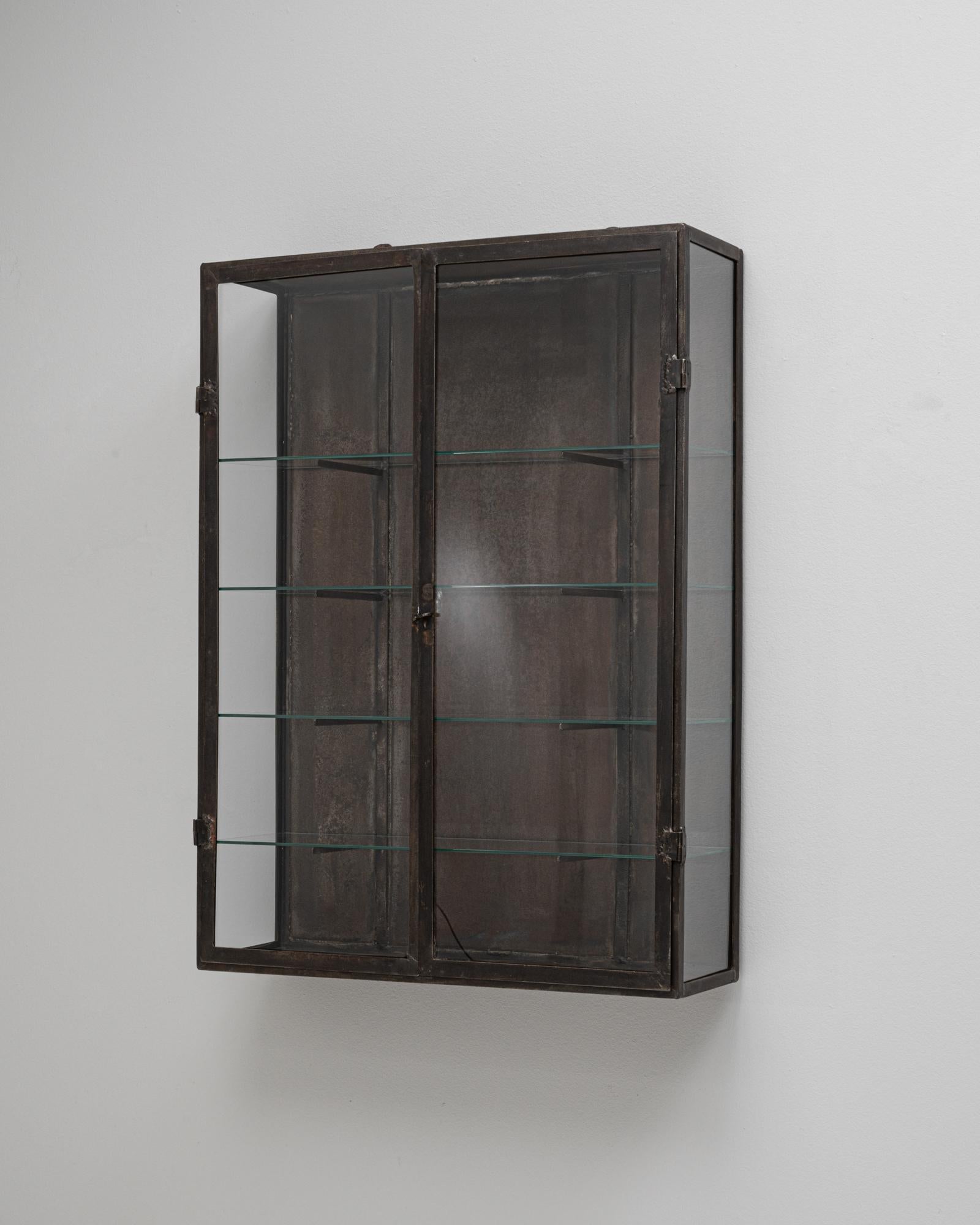 Französische Wandvitrine aus Metall des 20. im Angebot 6