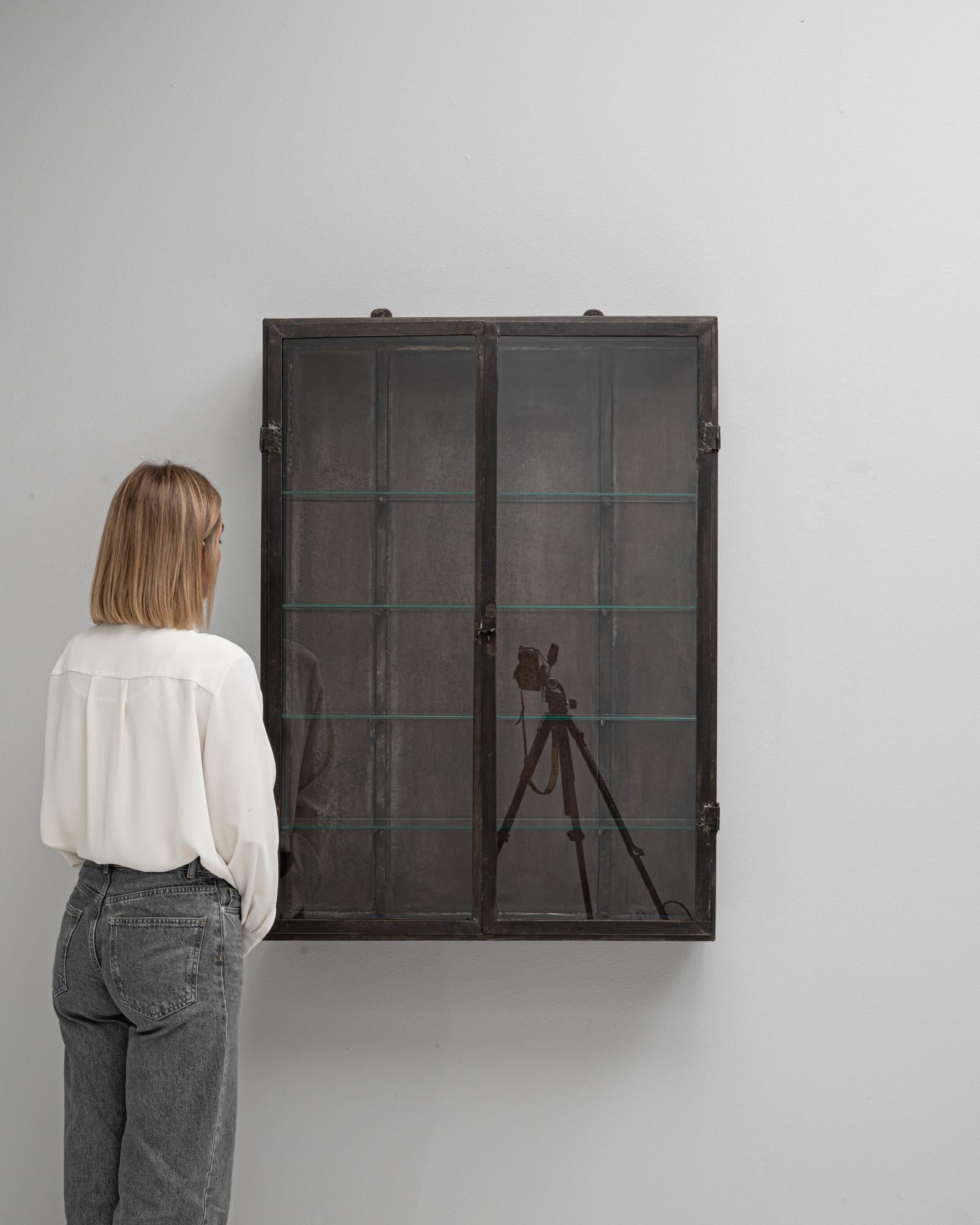 Französische Wandvitrine aus Metall des 20. im Angebot 7
