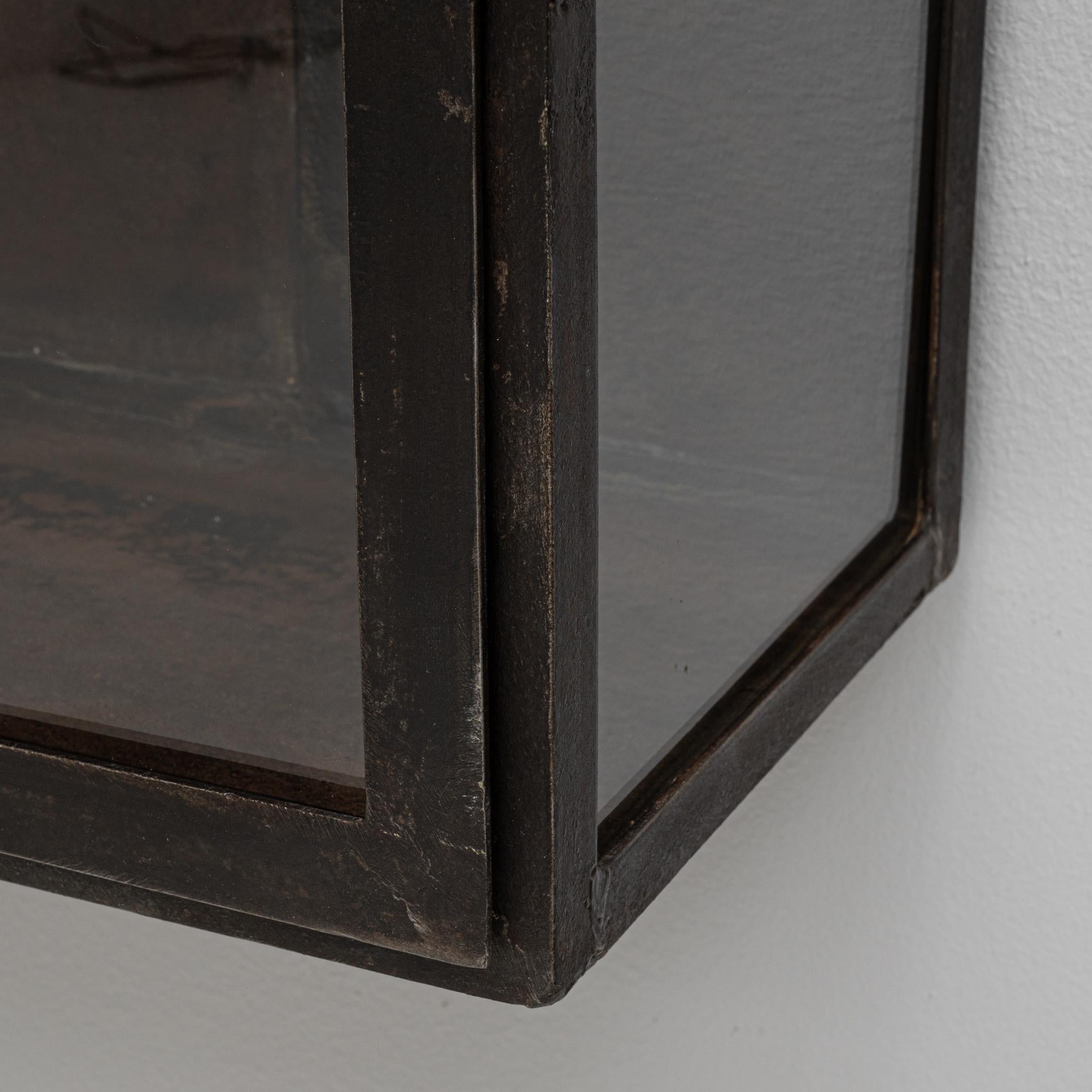 Französische Wandvitrine aus Metall des 20. (Industriell) im Angebot