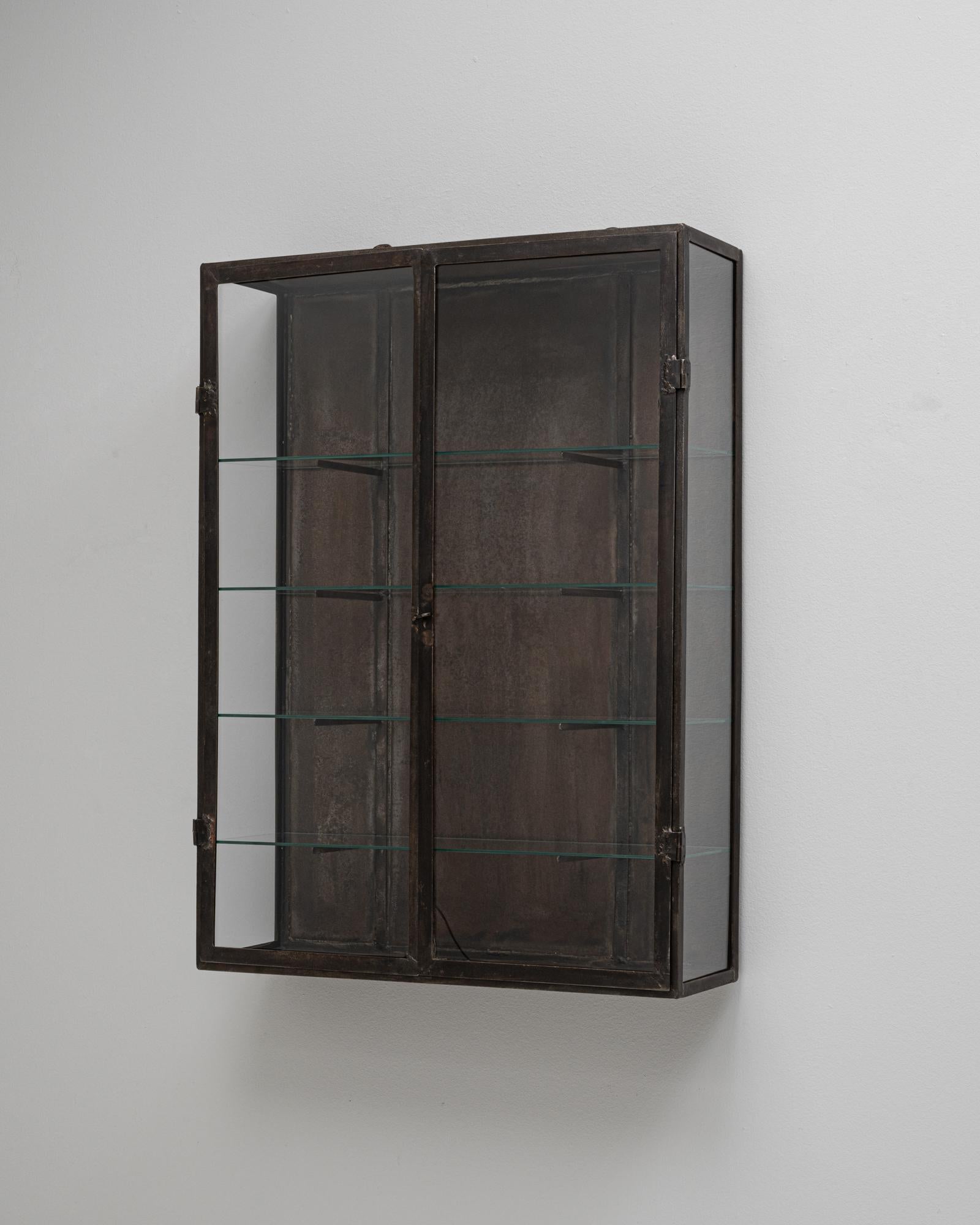 Französische Wandvitrine aus Metall des 20. im Angebot 4