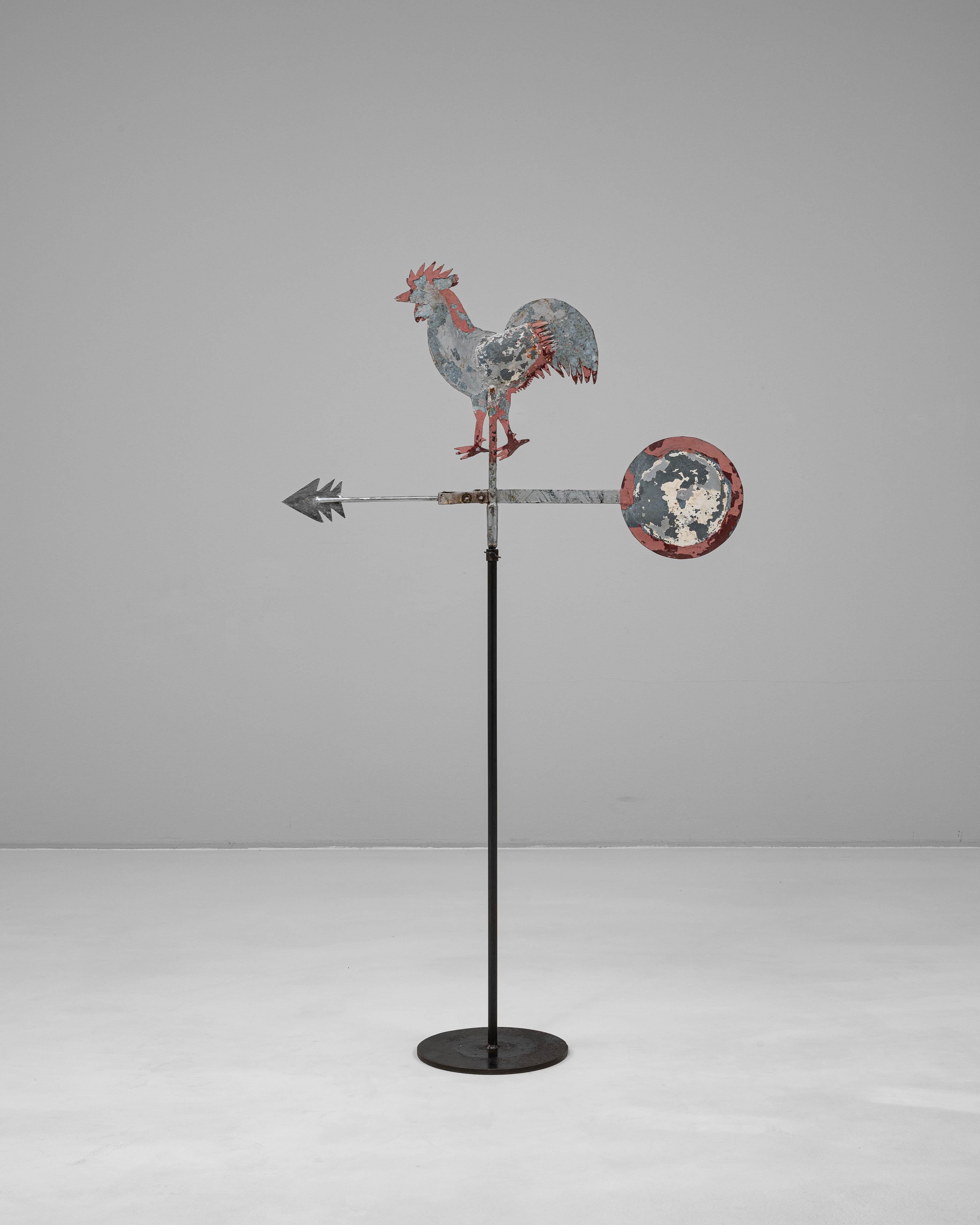 Veleta de metal francesa del siglo XX sobre soporte Francés en venta