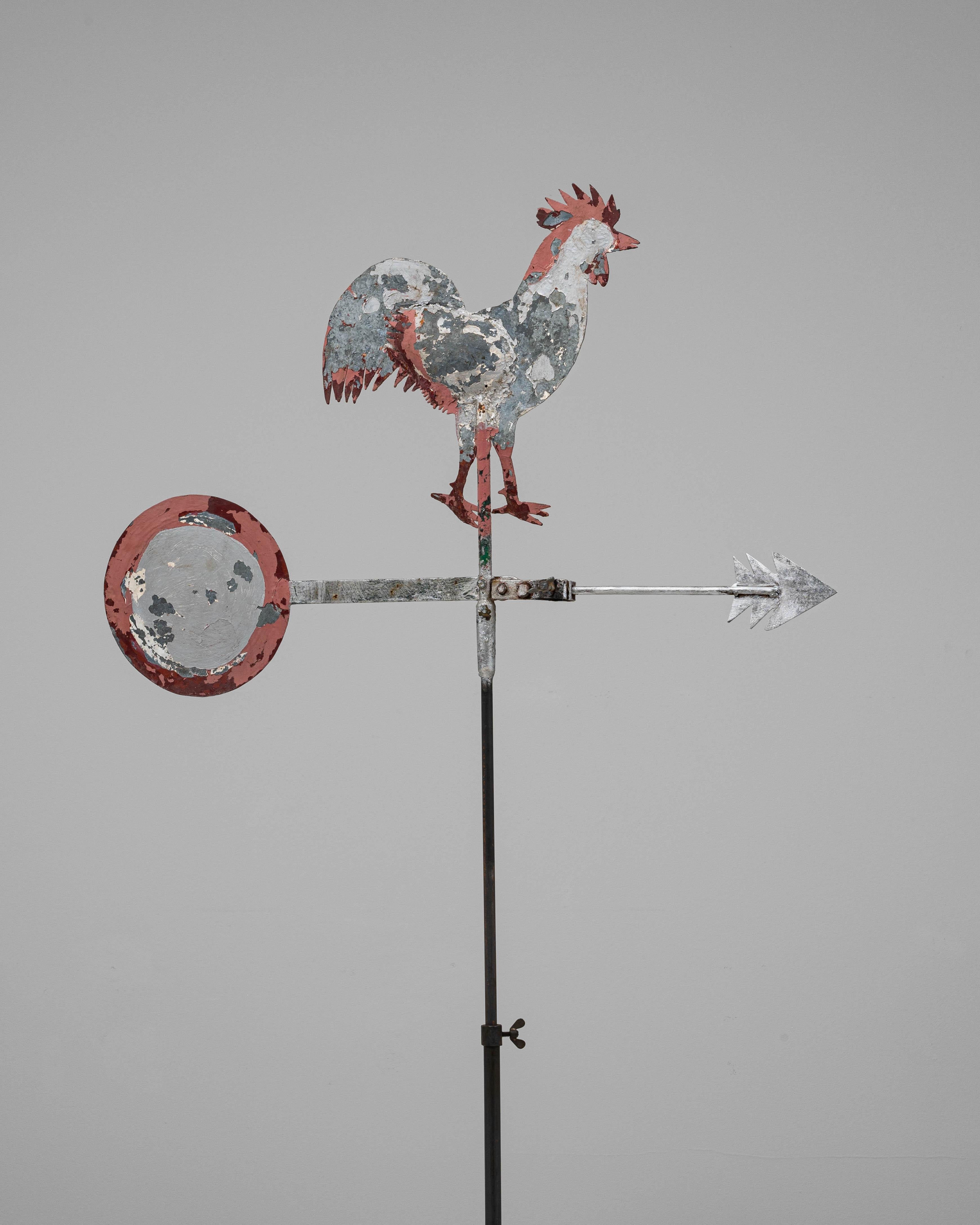 Veleta de metal francesa del siglo XX sobre soporte en venta 3