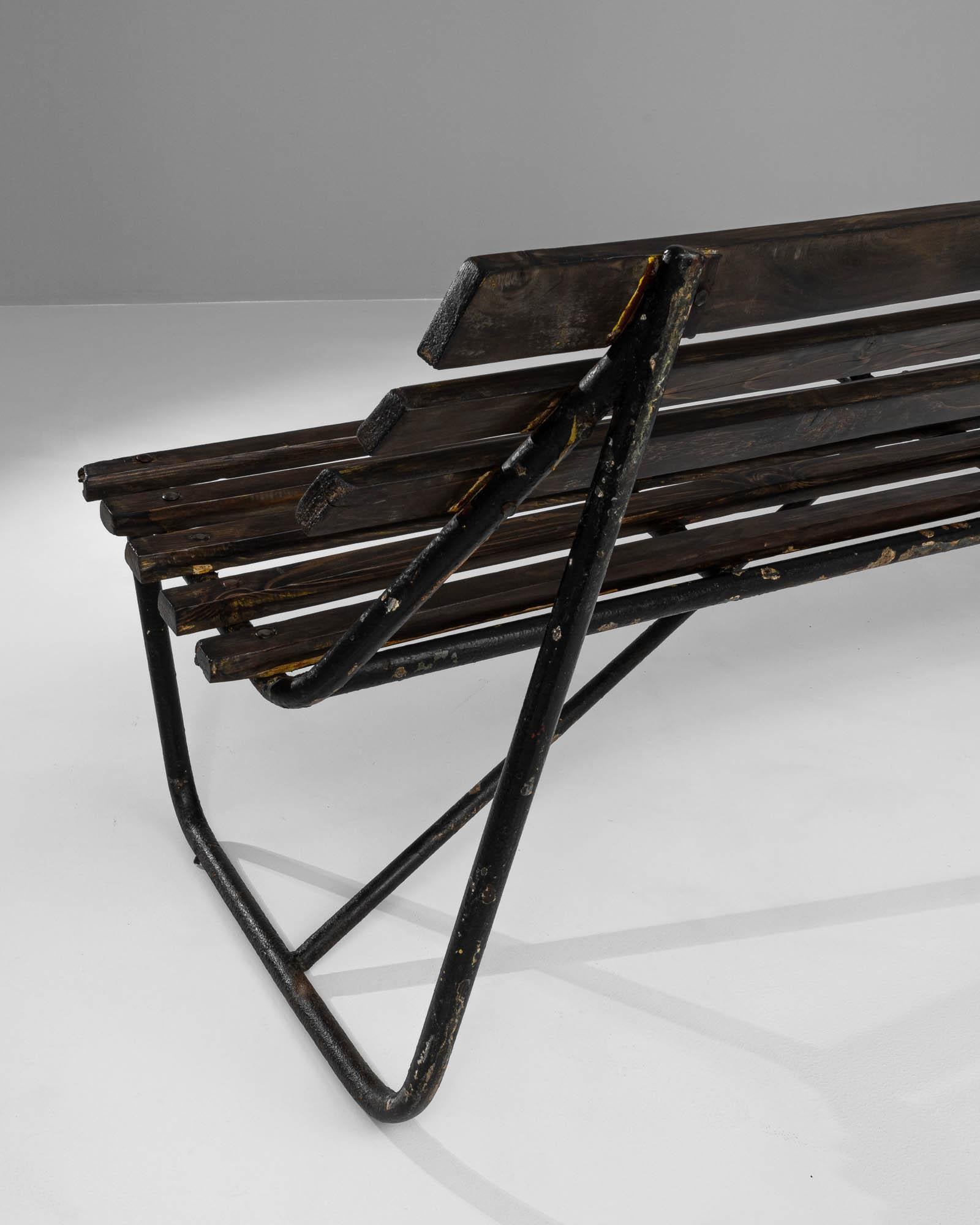 20th Century French Metal & Wooden Bench For Sale 14
