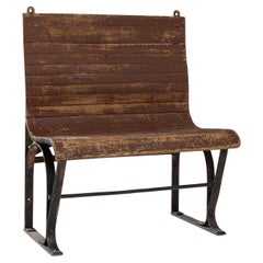 20th Century French Metal & Wooden Bench