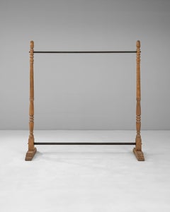 20th Century French Metal & Wooden Clothes Hanger