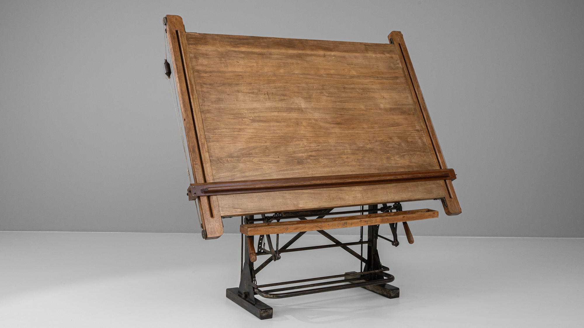 Table à dessin en métal et bois du 20ème siècle 3