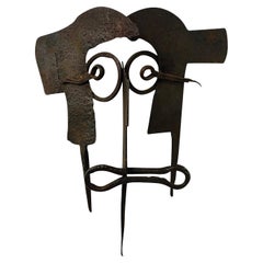 Sculpture murale en métal du 20e siècle, française et moderne - Vintage Décor
