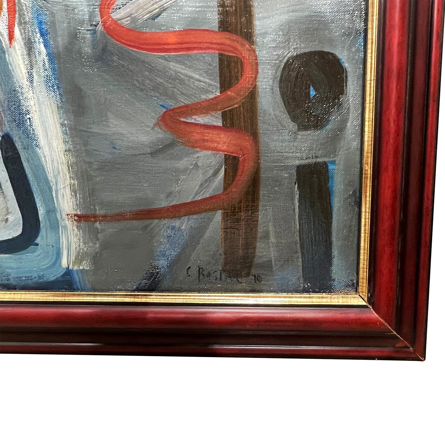 Pittura a olio astratta d'epoca del XX secolo di Christiane Bastide in vendita 1