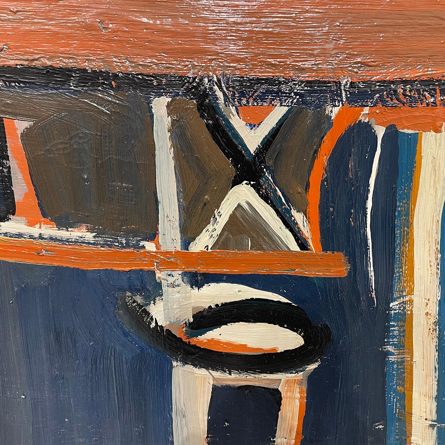Interior moderno francés del siglo XX Pintura al óleo sobre lienzo de Daniel Clesse Francés en venta
