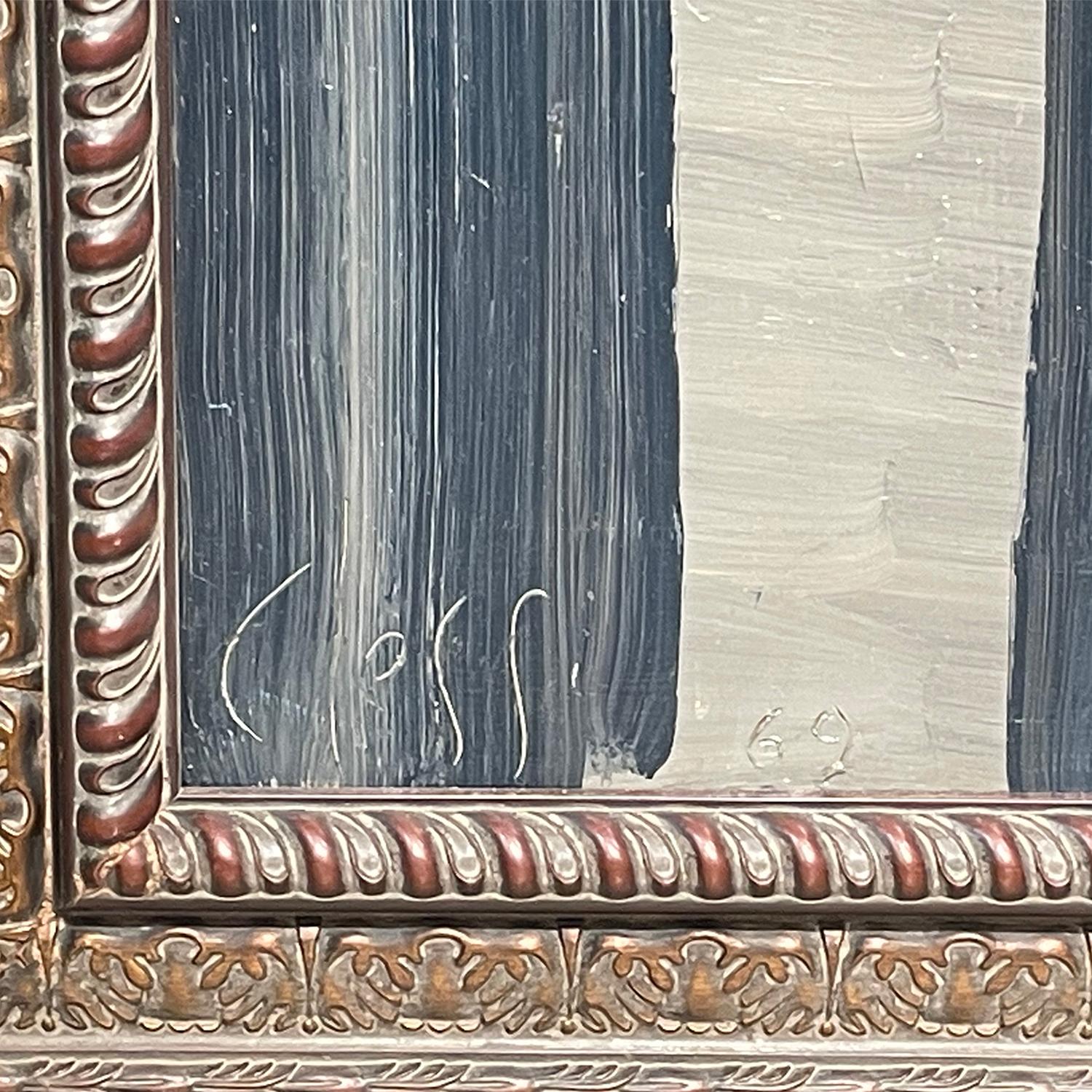Interior moderno francés del siglo XX Pintura al óleo sobre lienzo de Daniel Clesse Lienzo en venta