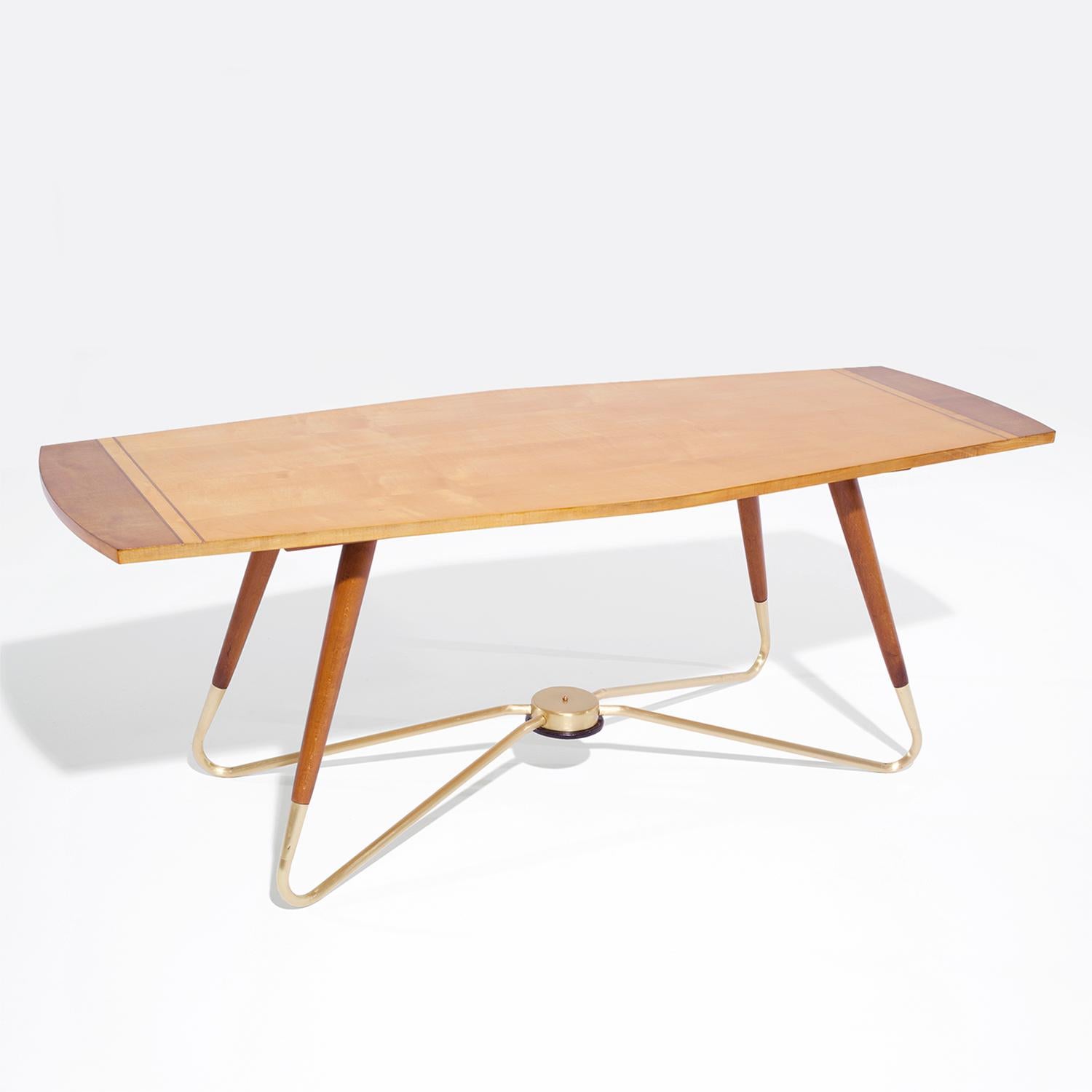 Metal 20th Century German Modern Maplewood Coffee Table - Sofa Table by Ilse Möbel For Sale