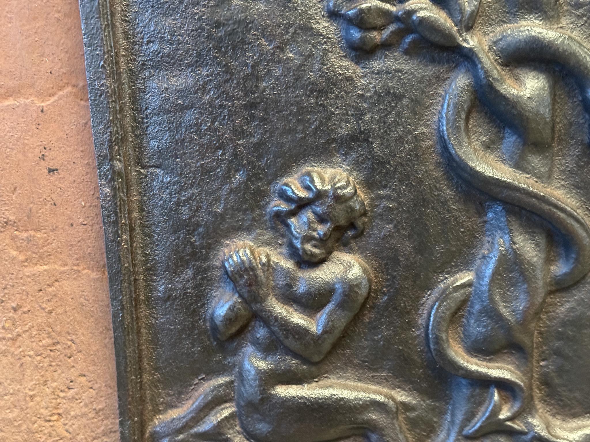 20th Century French Modernist 'Adam and Eve' Fireback For Sale 4