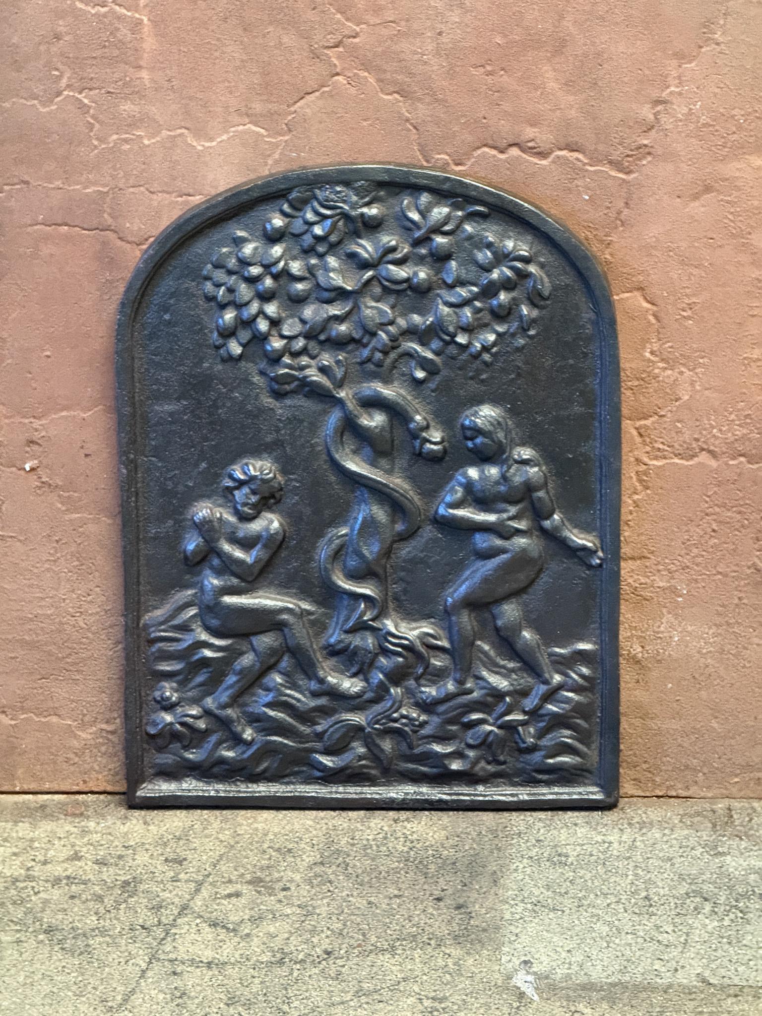 Victorian 20th Century French Modernist 'Adam and Eve' Fireback For Sale