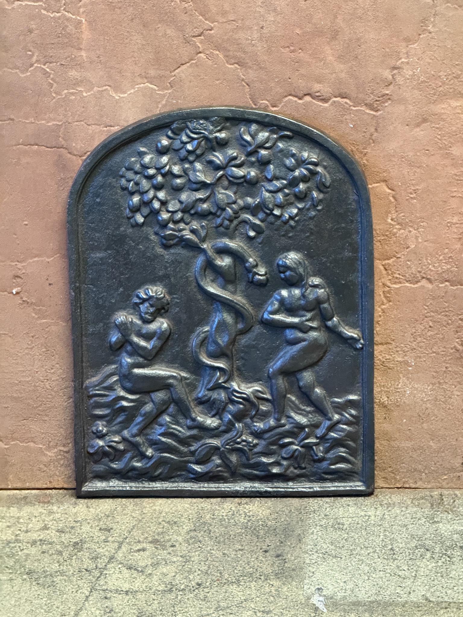 Cast 20th Century French Modernist 'Adam and Eve' Fireback For Sale